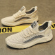 Huilijun Shoes Summer para hombres Breathable 2024 Nuevos zapatos de malla livianos delgados Flying Mesh Anti-Odor Deportes Casuales Sports 9893 Beige Actualizado Versión 39