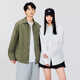 MINISO (MINISO) chemise à manches longues pour hommes 2025 Nouvelle Silk Ice Shirt Spring lâche et haut haut blanc xl 2025