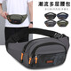 Belt bag men's multifunctional new sports mobile phone bag cashier bag running bag large capacity outdoor chest bag BJ680 black