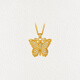 Double Butterfly Sand Gold Necklace Female Butterfly Wish Clavicle Chain Pendant Light Luxury Simulated Gold Color 999 Necklace Does Not Fade Butterfly Necklace