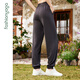 Fan Sheng Yoga Pantalon sportif mince à taille haute confortable et polyvalente pantalon de couche d'air décontractée f15911 lait noir gris xl