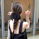 Lu Shanwu bow hair clip super fairy French temperament hair clip at the back of the head small half-tied ponytail shark clip versatile hair accessories polka dot bow clip