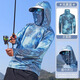 Amadeus Degora fishing clothing men's summer face-covering skin clothing fishing breathable ice silk Lua sun protection clothing outdoor sunshade fir moonlight silver M