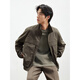 GXG Men's 25 Spring New Men's Casual Workwear Style Harrington Jacket Stand Collar Jacket Gray 175/L