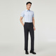 Camisa Yager Men 2025 Summer Jóvenes Men casual Camisa formal de manga corta azul 42