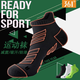 361 calcetines de maratón profesionales genuinos para hombres calcetines deportivos en espesas en espesas contra el deslizamiento que absorbe el sudor que absorbe el sudor de sudor [sombreado antideslizante y el sombreado antideslizante] Green fluorescente/1 paquete doble igual