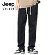 JEEP SPIRIT吉普牛仔裤男夏季薄款天丝休闲裤男士潮流宽松直筒阔腿长裤拖地冰 YM-1048-灰色 M