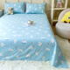 MUJI pure cotton bed sheet single piece pure cotton cute children's bed sheet dormitory home single double bed single pillowcase three-piece bedding set Baby Blue Wang Xinjiang cotton high count and high density delicate and soft three-piece set-230x245cm bed sheet + pillowcase pair