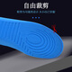 Huabaochi 2 pairs of sports insoles for men, breathable, sweat-absorbent, shock-absorbing, soft, women's running soft elastic cushioning, white shoe leather shoe insoles, black, 2 pairs, size 43-44 (can be cut)