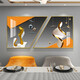 Pintura de restaurantes de lujo de lujo de lujo Moderno Comedor simple Pintura colgante Mesa de comedor Fondo Muro Combinación creativa Pintura de porcelana TXMG12119 50*60*2/Two Combinación 50*100 Elegante Negro 3 3