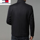 Tommy Hee Kelly Authentic Men's Stand-up Collar Woolen Short Business Casual Otoño e Invierno Red Wool Chaqueta Blue oscuro 170