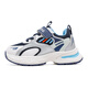 Babudou Kinderschuhe für Frühlings vielseitige Kindersportschuhe für Jungen Freizeitnetzschuhe 10251060 Marine Blau/Weiß 32
