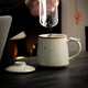 Xiyuanji Ge Kiln hand-painted tea cup ceramic tea separation cup office filter tea cup water cup male and female cup with lid Ge Kiln hand-painted dandelion Qingfeng filter tea cup simple decoration