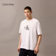 Calvin Kleinjeans25 Spring and Summer Men and Women Parejas Capriconas Ck Letter Color sólido Algodón puro Camiseta de manga corta 4Rab823