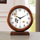 Han Shi (Hense) Shishi Ruyi solid wood clock for living room creative desktop clock ornaments desktop quartz silent clock HD520