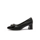 
Red Dragonfly Leap Moon Shoes High Heels 25 Spring Thick Heels Women's Shoes Pointed toe Workplace Small Leather Shoes Single Shoes WLB15124 Black 39