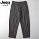JEEP SPIRIT吉普高档休闲裤男夏季含棉阔腿裤宽松直筒休闲休闲长裤百搭工装裤 6626军绿 28