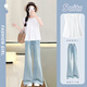 YOYO ONE (YOYO ONE) Girls Summer 2025 Nouvelle Fashionable Internet Celebrity Children Summer Big Children Enfants à manches courtes à manches de Denim Pantal