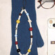 Beiyipin mobile phone lanyard mobile phone chain pendant colorful bean short contrast color mobile phone chain ccd camera lanyard simple pendant