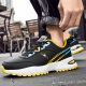 Jordan Grand Summer Men's Shoes Zapatos de gran tamaño Casta Anti-Slip Shoes 46 Air Cushion 47 Sports impermeables de cuero impermeables Sports Running Black and Yellow 9737 41