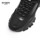 DEEP BREATH Deep Breath Women's Shoes Thick Sole Fashion Strap Curved Daddy Shoes Casual Shoes AX12242 Black 37
