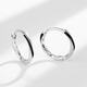 Guanpuge Fat Donglai quality pt950 platinum plain hoop earrings PT950 female Möbius ring platinum ear buckle feeling 520 free platinum Möbius black wire ear buckle