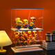 
Doll display box with light transparent display cabinet blind box storage dustproof acrylic box with ladder customization medium ceiling light with ladder two-layer 6623DT
