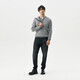 Gray cashmere New Zealand imported superfine merino wool Henry collar cashmere sweater for men gray ready in stock XXS m