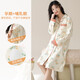Langsha 2025 Nouveau style de vêtements de confinement avec coussinets mammaires pour femmes, coton pur au printemps et automne, femmes enceintes post-partum et grossesse, divertissement de mi-long, A11991 + DK1008 Vêtements + pantalon m