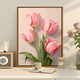 
Blue Origin Healing Tulip Diy Digital Oil Painting High Difficulty Hand-Passing Time to Relieve Boredom Hand-Drawn Oil Painting Living Room Hanging Painting SJ13968 Highlight Pigment + Professional Oil Canvas + Brush 11