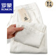 Romon Baumwolle und Leinenhosen für Männer gerade losen Sommer dünne elastische Taille weißer chinesischer Stil-Leinenhosen für Männer Khaki XL 120-140jin [Jin gleich 0,5 kg]