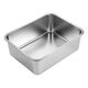 CLCEY304 Edelstahl Quadratbecken Rechteckiges Quadratschalenbuffet Portionen Mehrere Becken Vertiefungen Fastfood -Fastfood -Schale mit Deckelquadratbox 45* Breite und Dicke 3 3520 cm