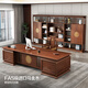 Xinshiya New Chinese Style Black Gold Boss Desk Chairman Manager Leader Desk President Solid Wood Executive Desk Solid Wood Furniture 2.8m Desk