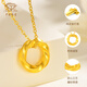 Chinese Jewelry Gold Pendant Female Mobius Transfer Bead Pure Gold Pendant Gold Necklace for Girlfriend and Wife as a Goddess Day Gift Mobius Pure Gold Pendant About 0.26 Grams