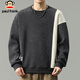 Paul Frank sweatshirt men's corduroy jacket men's spring and autumn loose casual tops men's gray blue XL