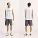 Semir vest men's wide shoulder sleeveless t-shirt teenagers loose sports vest summer inner top trendy print bleached 10007 M