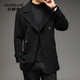 Gu Helun woolen coat for men's mid-length autumn and winter new men's double-sided wool coat for middle-aged and young fashionable casual jacket for men's tea camel XXL