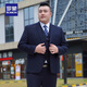 Luo Meng high-end large size suit suit men's coat plus fat plus fat man formal dress groom wedding suit spring and autumn large size gentleman black suit + trousers + vest + shirt free tie 6XL 205 weight 215-230Jin Jin is equal to 0.5 kg