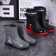 JCZS Bottes de pluie allemandes pour hommes non glissés pour l'usure pour les hommes imperméables et à la mode des chaussures d'eau du tube moyen 2025 Nouvelles chaussures en caoutchouc importées en été noir plus étanche (taille standard) 42