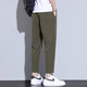 Lomond Hosen Herren Sommer Lose Casual Hosen Herren Eisseide gerade lose drapierende sportliche vielseitige Kumpelhosen 718b Militärgrün 2xl
