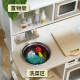 日式儿童过家家厨房玩具木质仿真工具做饭木制厨具3-6岁生日礼物 B日式灰白厨房+冰箱 发客服送水