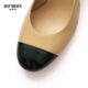 Souffle profonde souffle profonde chaussures de femmes petites orteils ronds petits xiangfeng talons hauts élégants chaussures simples single ax11148 beige noir 35