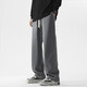 FOG SKY casual pants men spring and summer loose comfortable pendant casual versatile trousers multi-color simple straight work pants men 718-K628 black 3XL (recommended 175-190Jin [Jin equals 0.5 kg])