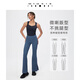 Partículas Mania Aire medias de la cintura alta ygada de la piel Fitness de yoga de campanario LG030 LG030-695 GRAY AZUL Denim L l L