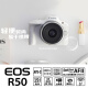 Canon [up to 24 periods interest-free] EOS R50 micro-single camera is compact and portable. Vlog shooting daily record. 4K video. R50 18-45 original unpacking machine. Black. Package three. Advanced package. 128G high-speed card + 699 battery gift package.