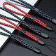 Mobile phone lanyard short wrist rope men and women personalized creative lanyard long pendant U disk lanyard simple mobile phone chain key pendant Twist short style - random 2 colors 2 pieces
