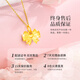 Chinese gold fugitive princess gold necklace women's pure gold bow pendant gift for girlfriend and wife birthday New Year and Christmas Jingsuda-pure gold fugitive princess pendant + S925 chain