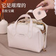 Yinuo Cosmetic Storage Bag Exquisite Portable Cosmetic Bag Large Capacity PU High-end Travel Portable Cosmetic Toilet Bag for Women 20*10*13cm Light Luxury Small Handbag-Rose Pink Thickened 1