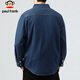 Paul Frank long-sleeved shirt men's spring and autumn casual denim shirt men's jacket men's trendy top men's dark blue L