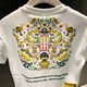 Guangan AEPE High-End-gedrucktes kurzärmeliges T-Shirt für Männer Sommer 2025 Neue, vielseitige und komfortable halbärmelige runde Hals-Design-Top JSW9902 Weiß L für 109-123jin [Jin gleich 0,5 kg]